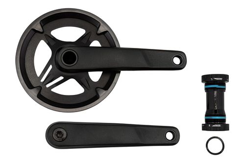 CRK Samox 175mm Crankset Alloy BSA 24mm Spindle 40T Riveted Ring 1x11 Spd w/BB And CG (GAC29 017NAP C45)