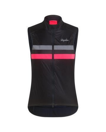 Rapha Womens Brebet Insulated Gilet Dark Navy/Hi-Vis Pink