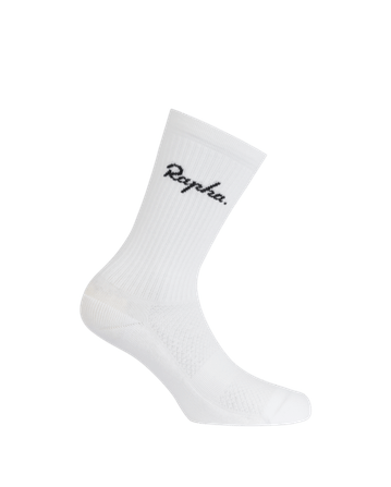 Rapha Baumwoll-Crew-Socken Weiß/Schwarz