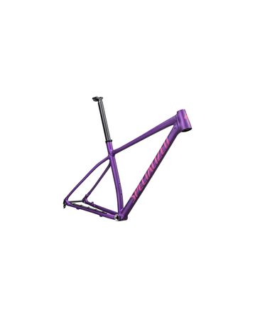 Chisel HT Frameset Specialized 2025 Gloss Purple Tint Linear Brushed/Rebel Pink