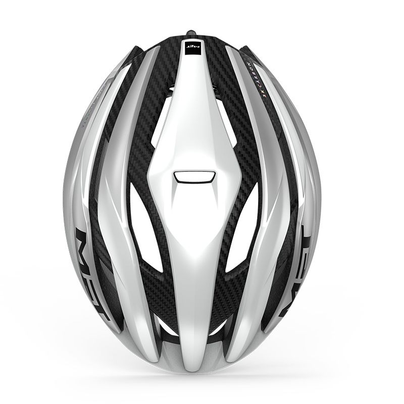 Met Trenta 3K Carbon Mips Helmet White/Metallic Silver - IBKSport