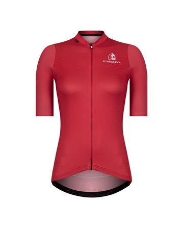Batura Kurzarm Trikot Etxeondo Frau Cherry Rot