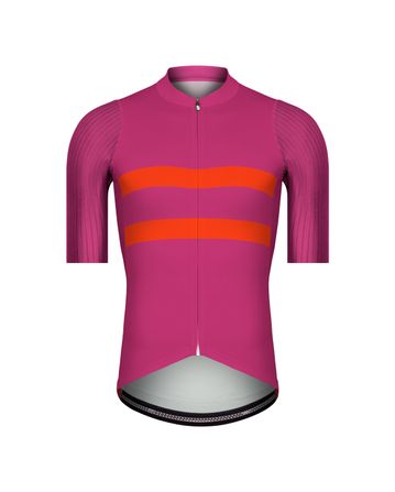 Garai Short Sleeve Jersey Etxeondo Man 2022 Raspberry/Orange