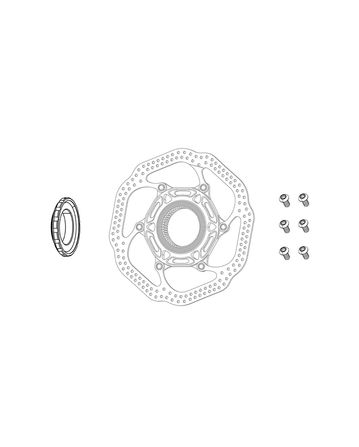 Brake Caliper Mounting Titanium Screws Kit Sram T25 Silver