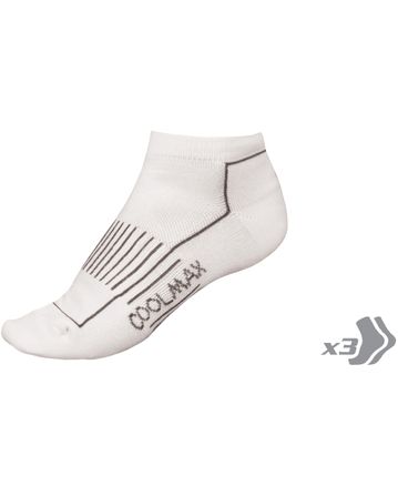 Woman Socks Coolmax Trainer 3-p Endura White