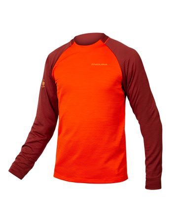SingleTrack Long Sleeve Thermal T-Shirt Endura Men Paprika