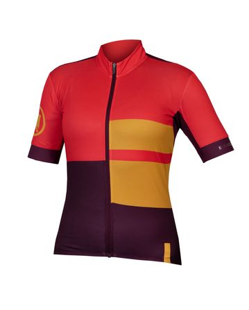 Women's FS260 Print Short Sleeve Jersey Endura Pomegranate