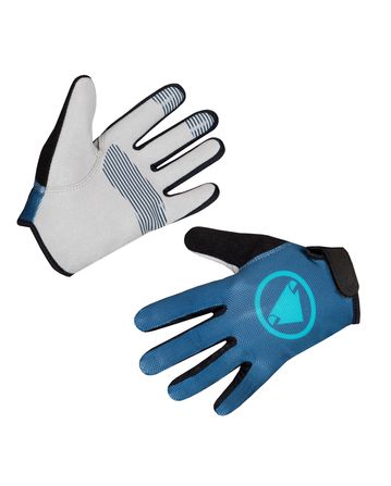 Kids Hummvee Full Finger Glove Endura Blueberry