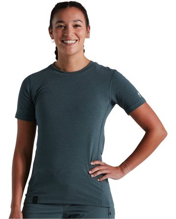 Trail Radtrikot Kurzarm Specialized Frau Cast Battleship