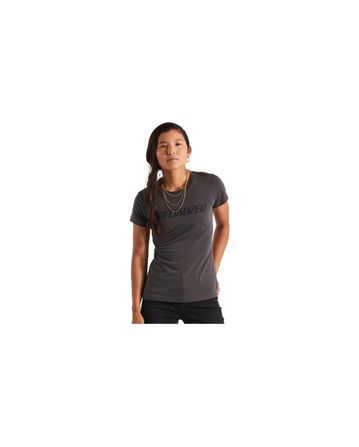 Wordmark Kurzarm T-Shirt Specialized Frau Charcoal