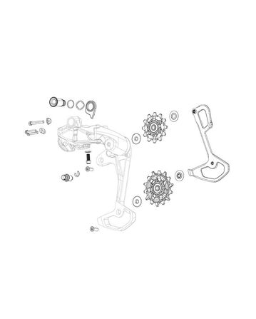 Rear Derailleur Cage Sram XX1 Eagle AXS Lunar Grey